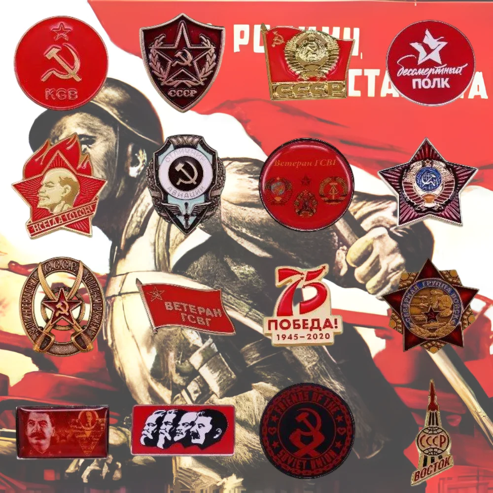 Superior Quality 1940s Aviation Best Military Aviator Russian Original Badges Soviet Union Communist Party Enamel Pins Wholesale