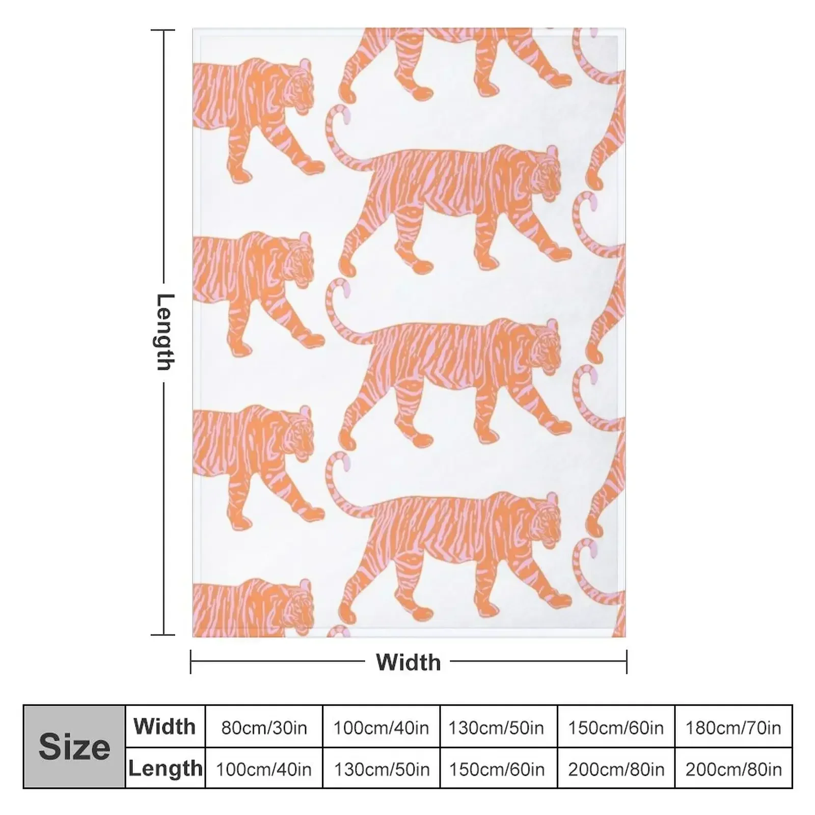 Orange and Pink Tiger Throw Blanket Warm Quilt Blankets Sofas Of Decoration Hairys Moving Flannels Blankets