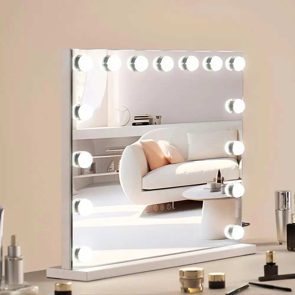 

LED Vanity Mirror with Lights USB Wall Mount 22.8x18.1 inches