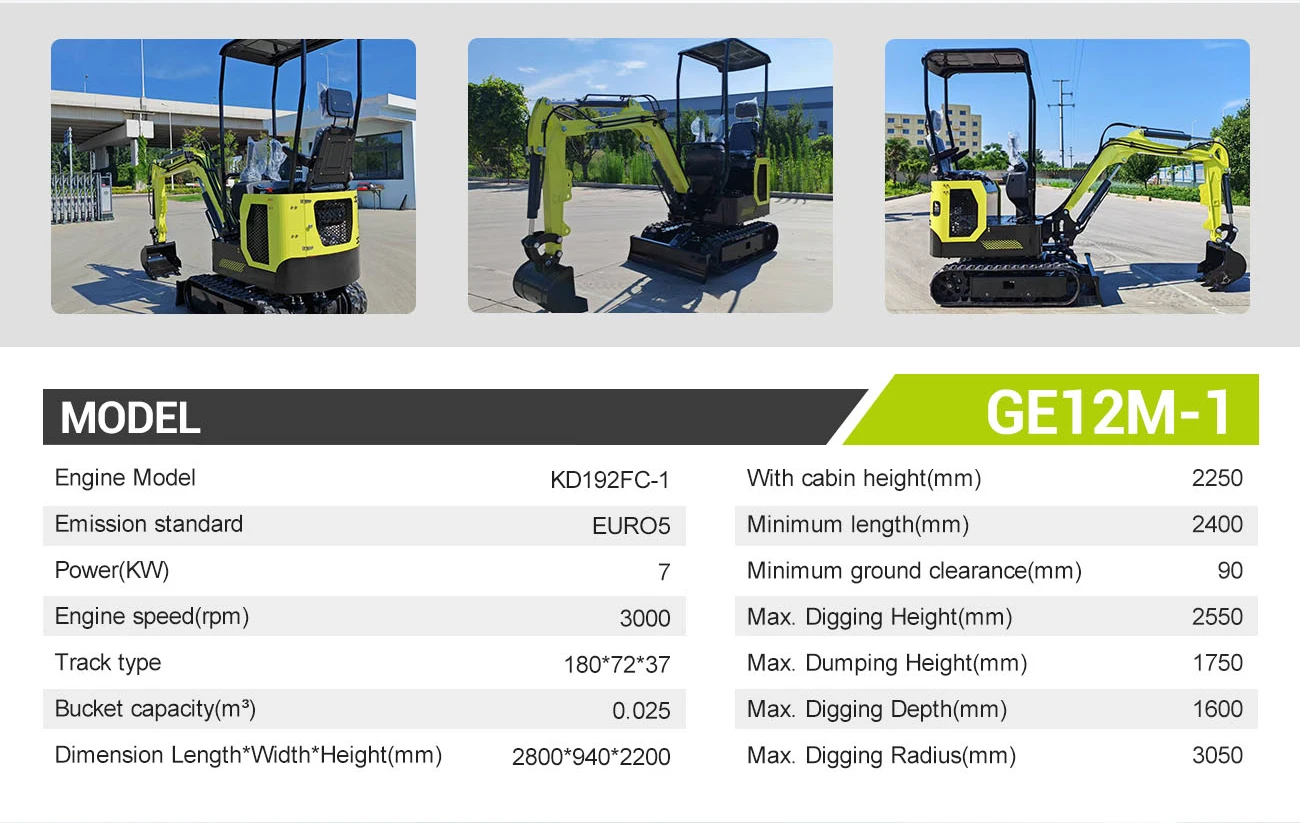 Maßgefertigter Mini-Bagger 1,5 Tonnen EURO 5 EPA Kleiner Bagger Schnelle Lieferung Fabrik Großhandelsangebot – Detail 8