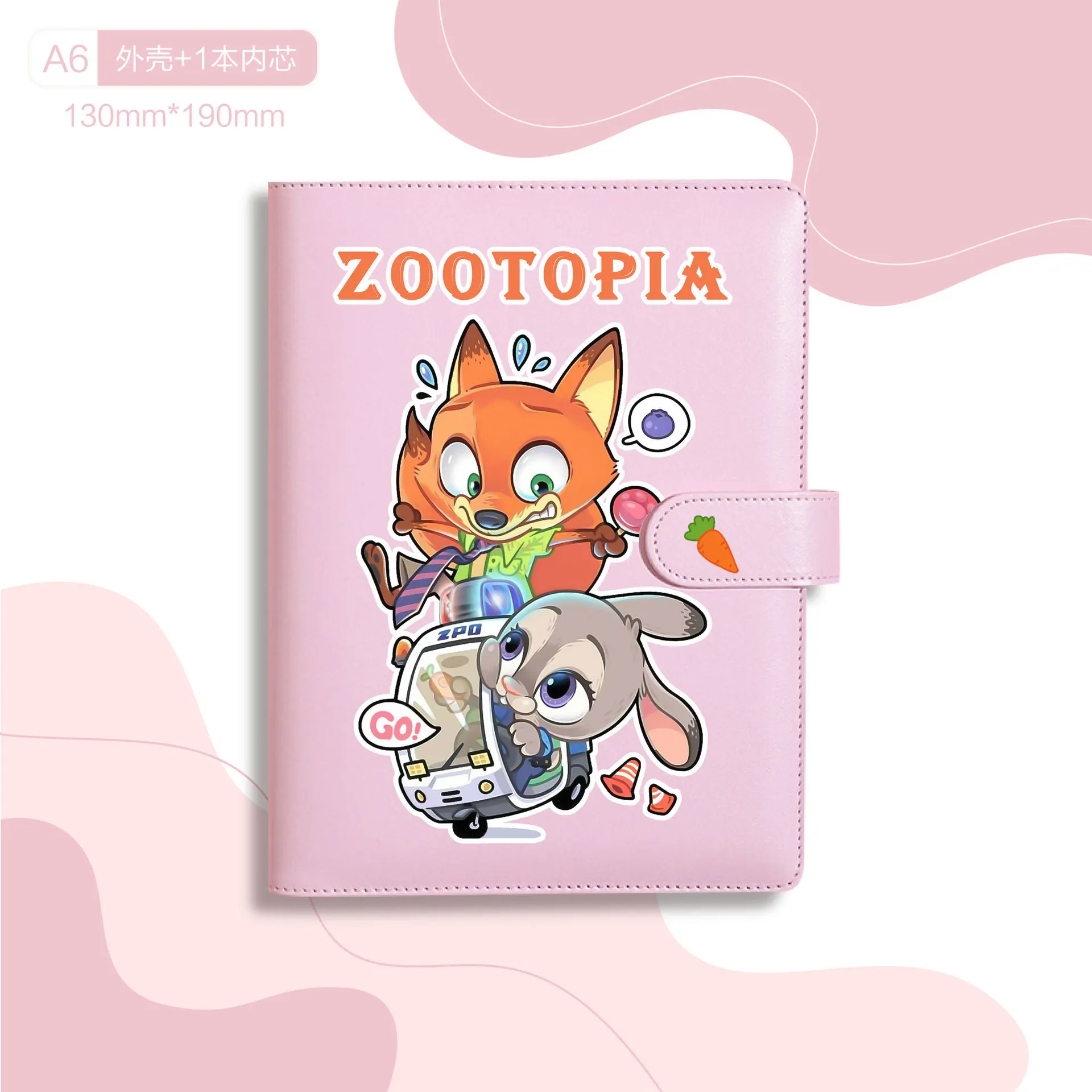 Imagem -05 - Disney Zootopia Hand Book Ring Loose-leaf Notebook Fivela Magnética Fichário Estudante Material Escolar Presente Atacado a6