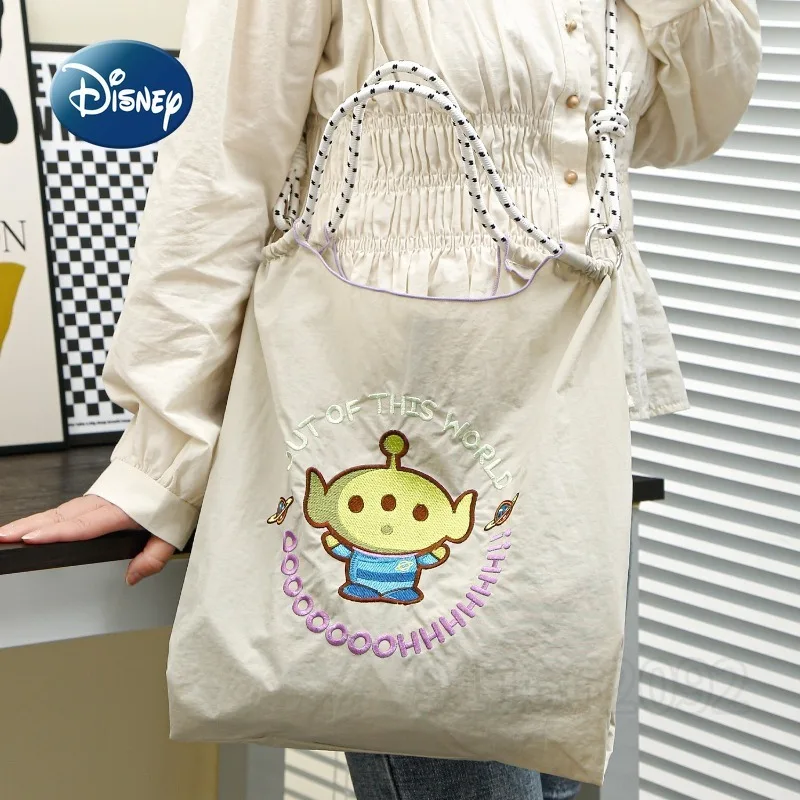 Disney New Women's Shoulder Bag Luxury Brand Original Cartoon Women's Handbag Embroidered Large Capacity Storage Women's Bag