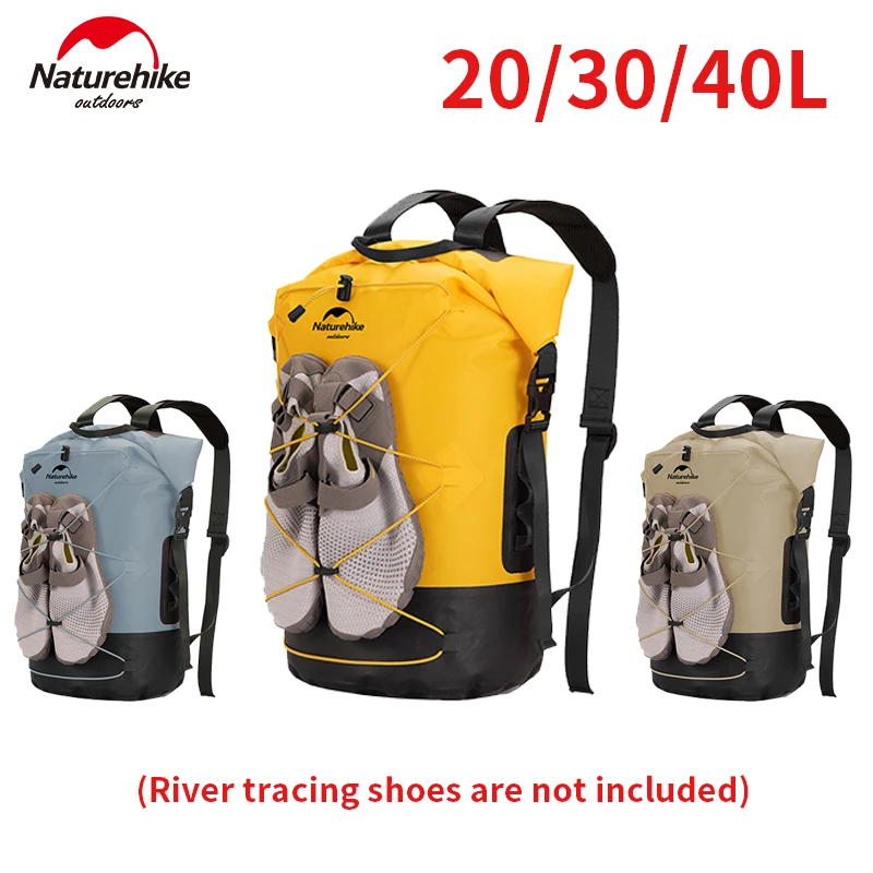 Mochila impermeable Naturehike, bolsa de separación seca y húmeda, mochila de viaje de gran capacidad para exteriores, 430g TPU 20/30/40L