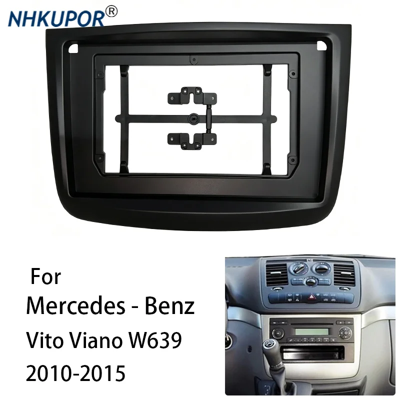 Car Stereo Dash Frame For Mercedes-Benz Vito Viano W639 2010-2015 Android Radio Fascia Panel Bezel