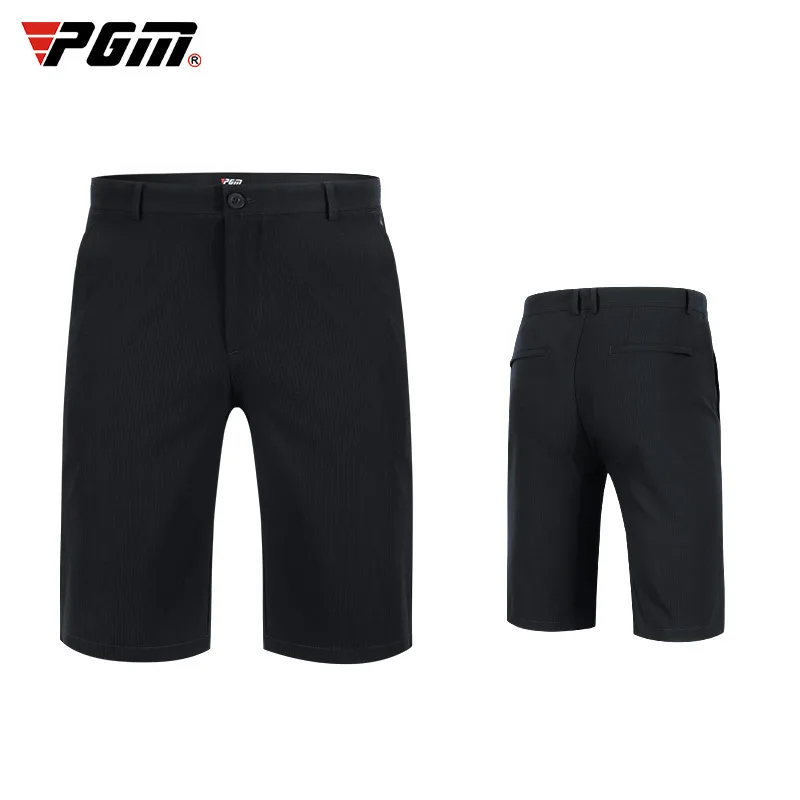 PGM Men Solid Black Golf Shorts Summer High Stretch Breathable Fabric Pants  Sports Wear Casual Clothing Suit Clothes KUZ077