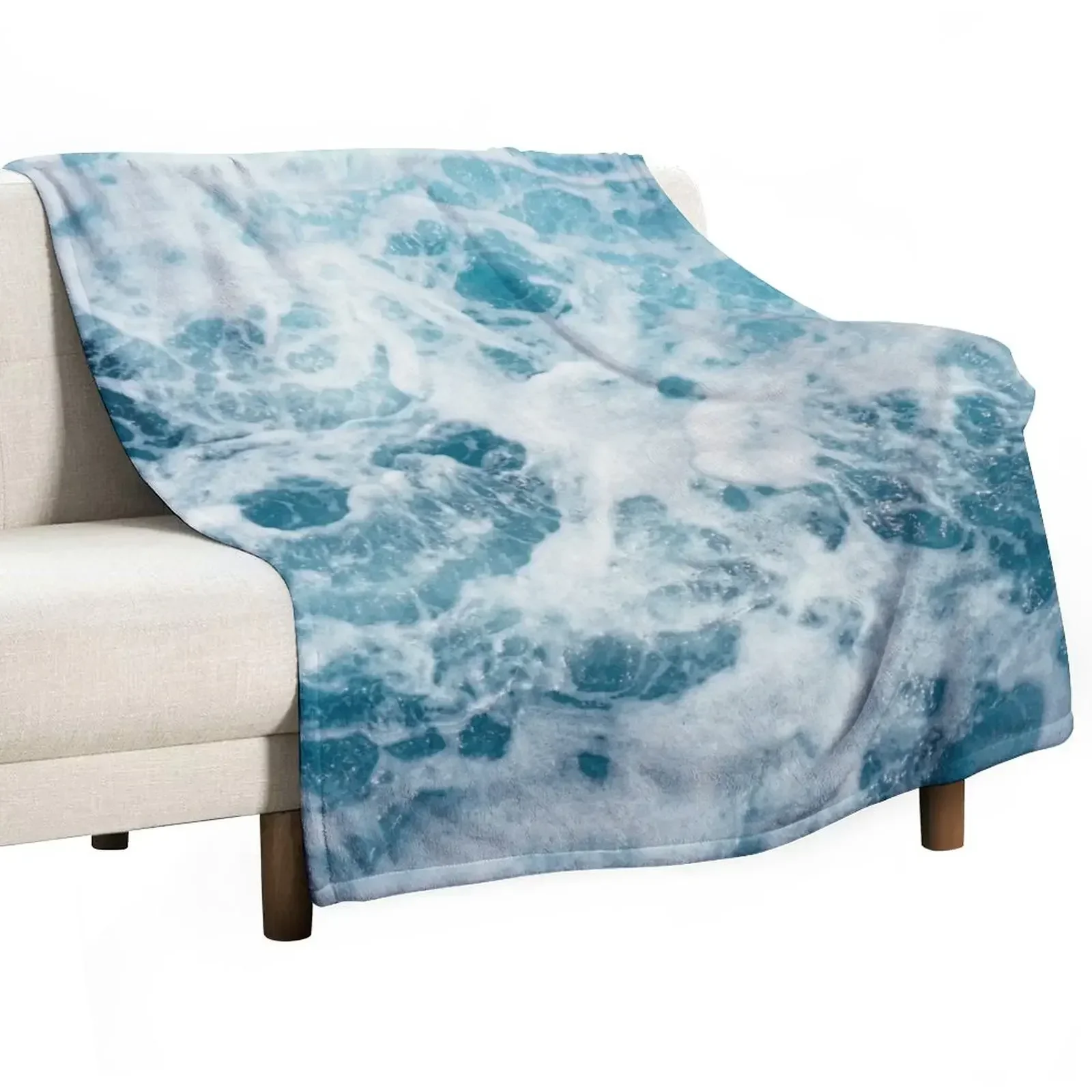 

Sea Waves in the Ocean Throw Blanket Picnic for babies Winter beds Blankets