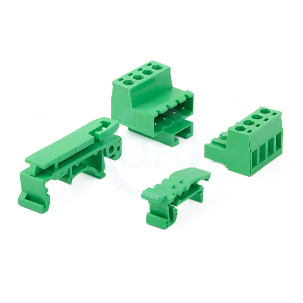 (5 Sets) KF 2EDG-UKR-5.08MM Solderless Butt 2EDGK 5.08 Plug-In 15/35mm DIN-Rail Male-Female Pair Quick Connect Terminals 2-24Pin