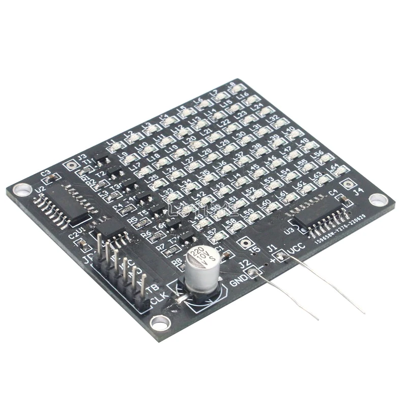 64 LED SMD Dot Matrix Schermo pubblicitario Kit di pratica di saldatura 0-9 Display digitale Divertimento kit elettronico fai da te Pratica di saldatura