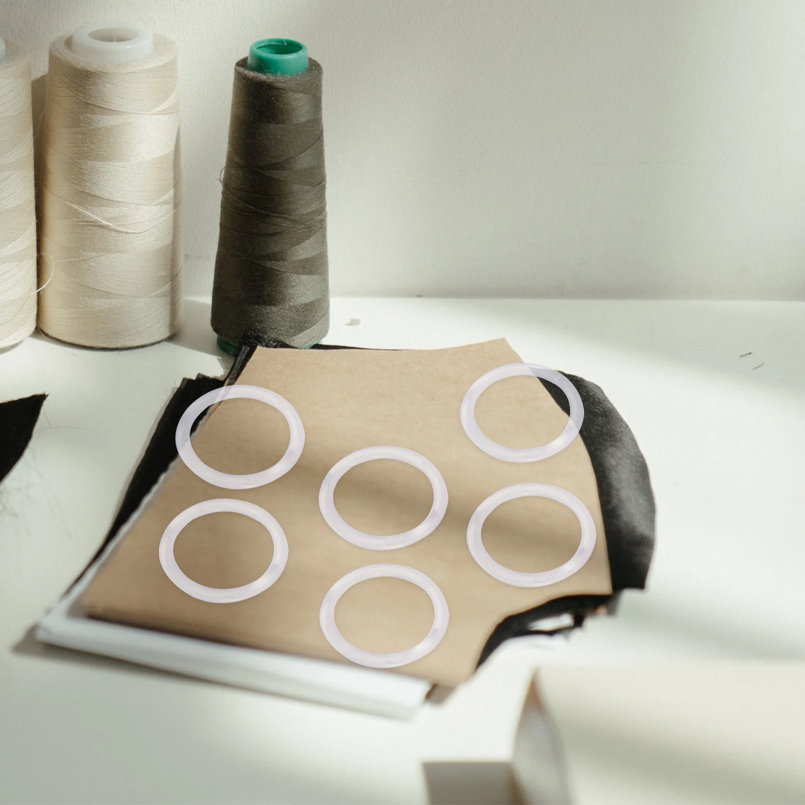 

20Pcs Plastic Round Handle Replacement Transparent Smooth Surface Bag DIY Handbag Accessories Purse Replacement Parts