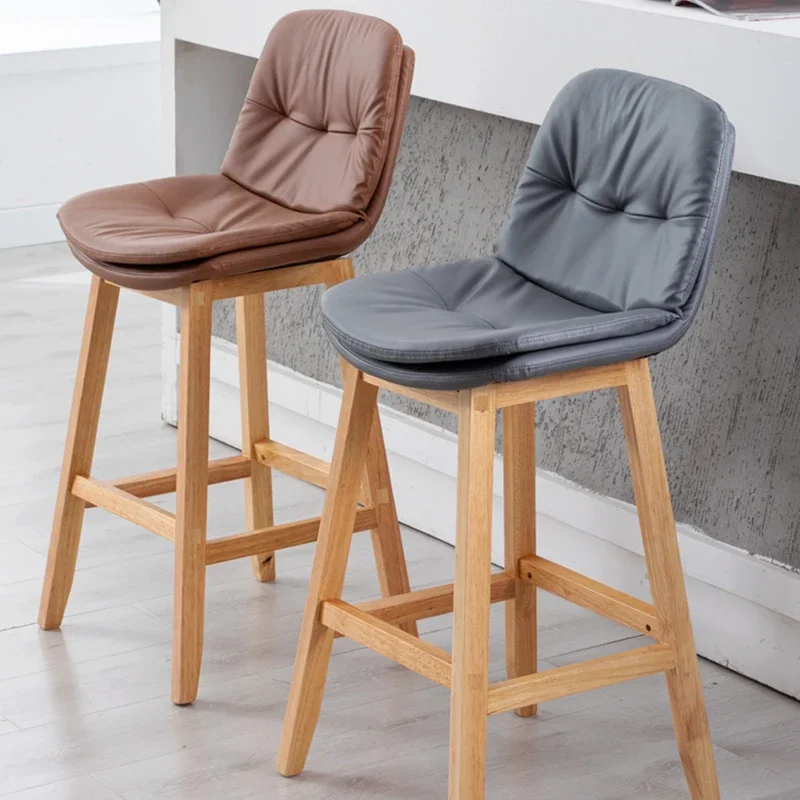Kursi Bar Kayu Nordik Kursi Bar Tinggi Desainer Modern Resepsionis Kursi Bar Desain Minimalis Perabotan Bar Kantor Cadeiras LLBC
