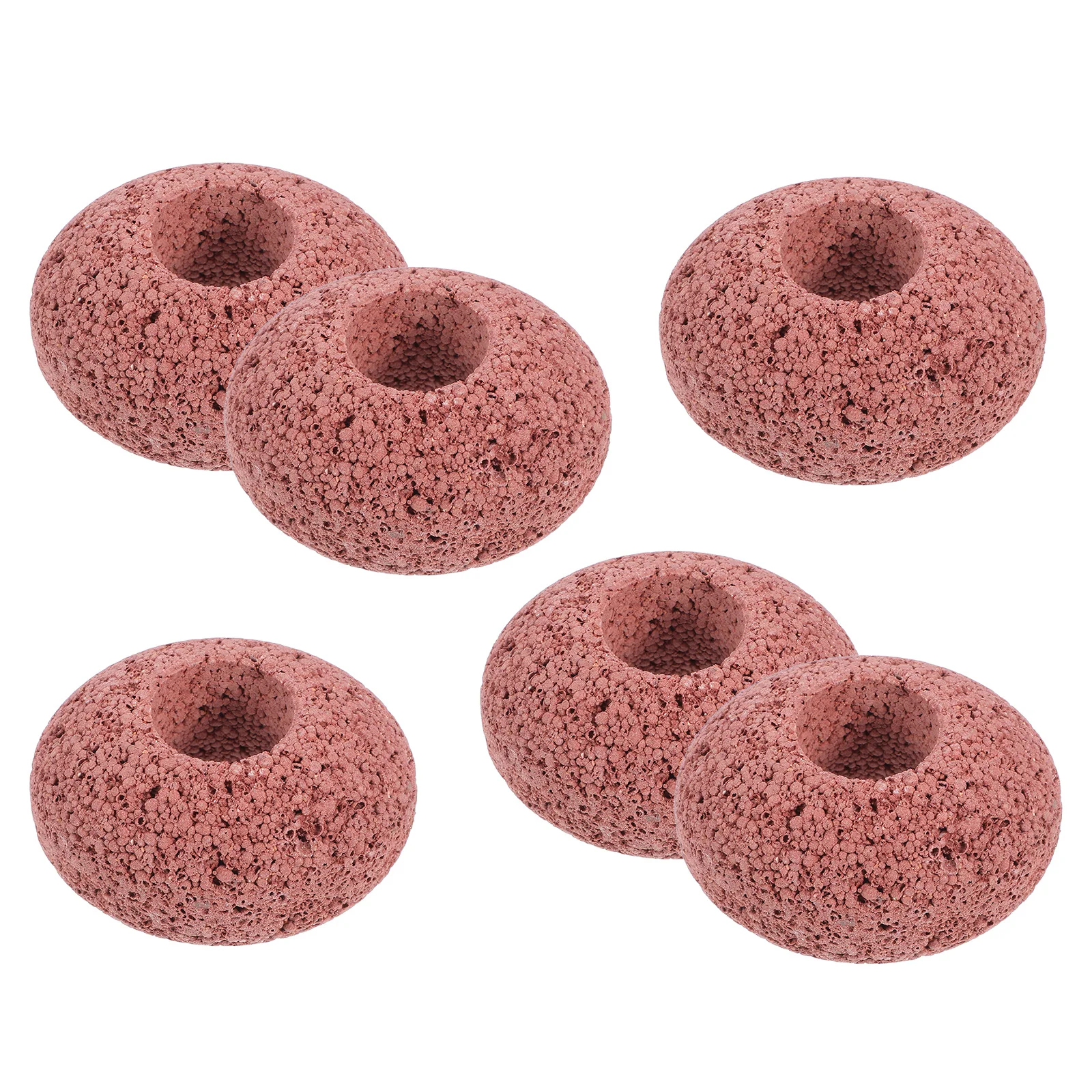 

6Pcs Aquarium Decor Rocks Volcanic Fish Tank Planting Rings Landscape Decoration Volcano Rock Accessories for Fish Tank