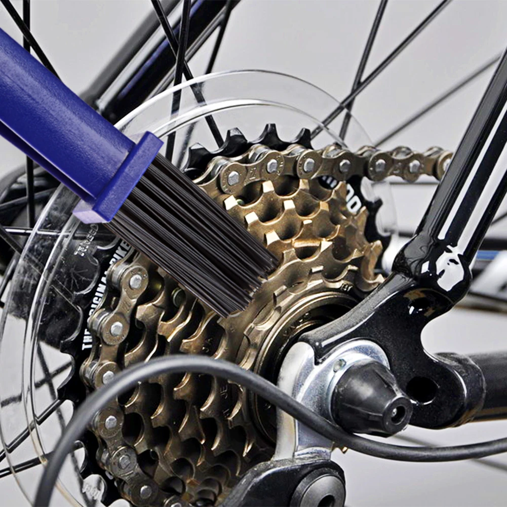 Cleaner Blue Motorcycle BicyCrankset Cleaning Brush Tool Car