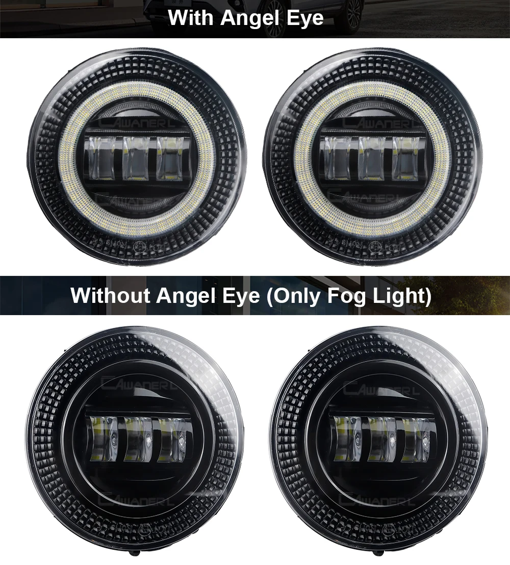 2 X Car Canbus LED Fog Light Angel Eye DRL Daytime Running Lamp 30W For Ford Mustang Bullitt, Shelby GT GT500 GT500KR 2007-2014