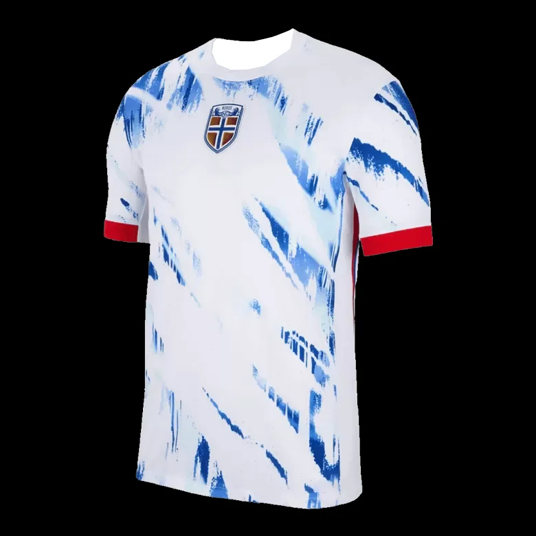 

2025 Summer Hot-selling Men's White Norway National Team Away Blank Jersey Outdoor Training Quick-drying Breathable T-shirt
