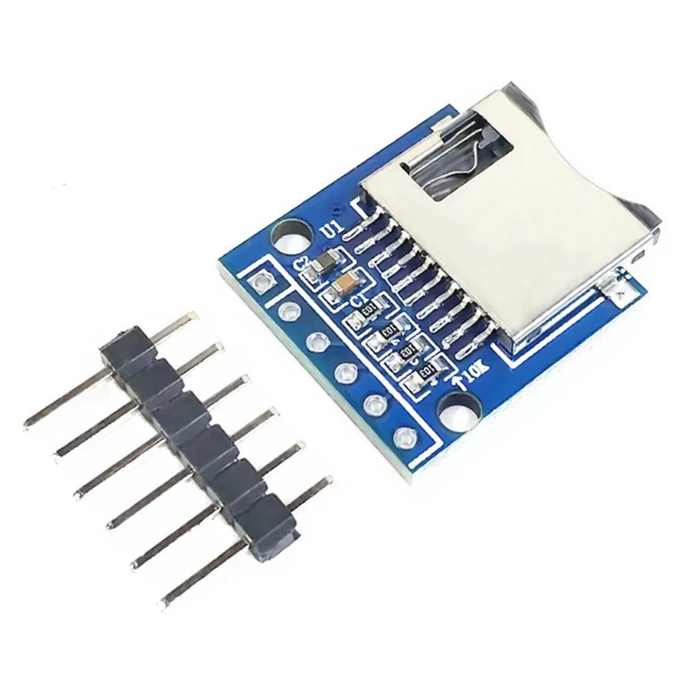 For Arduino For SD Card Expansion Board with For SPI Interface 18.5mm x 17.5mm 3.3V Blue PCB for File Storage and Data Logging