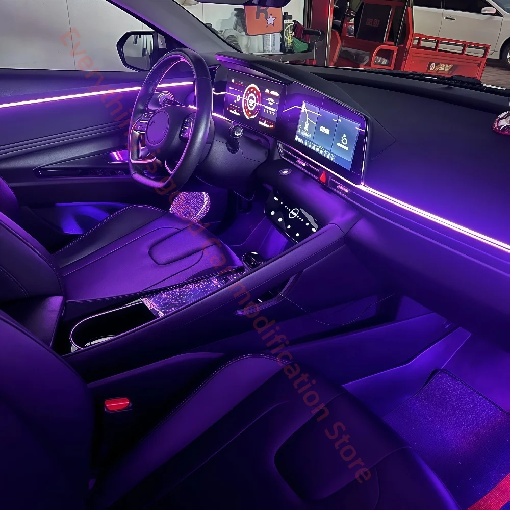 

RHD For Hyundai Elantra Ambient Light automotive interior lighting upgrade Car accessories screen&APP control Atmosphere lamp