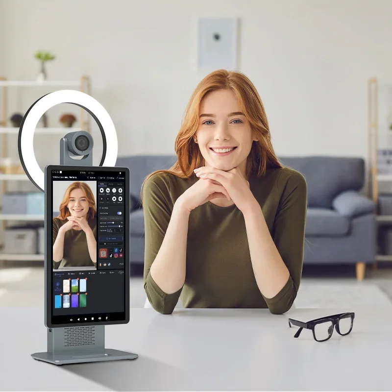Desktop Live Broadcast Equipment Android 11.0 Lcd Touch Screen Smart Tiktok Facebook Live Streaming Screen All in One Machine