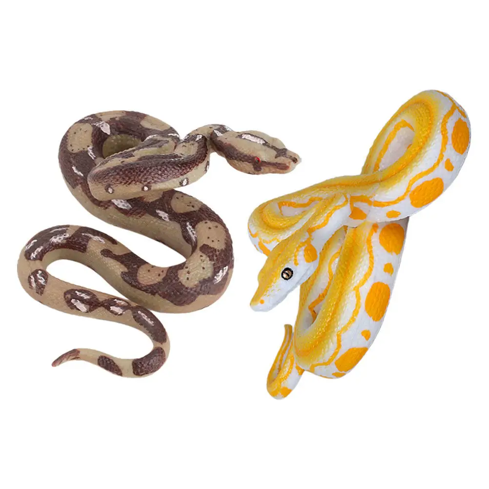 

2Pcs Simulation Snake Realistic Plastic for Pranks Halloween Party Garden Decoration Desk Shelf Prop Lifelike Scary Snake