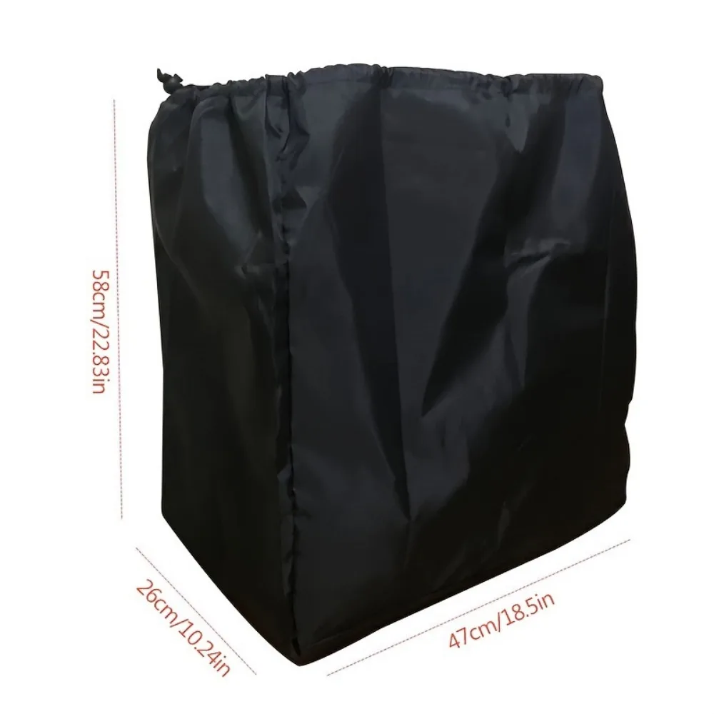 حقيبة تخزين غبار عربة الأطفال، غطاء غبار لعربة الأطفال باللون الأسود، مثالية للسفر والاستخدام في الهواء الطلق