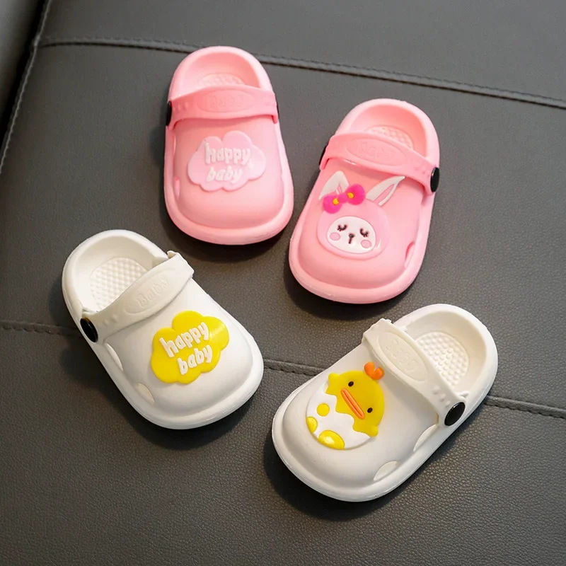 Children\'s Slippers Summer New Cute Cartoon Girl Baby Shoes Boys\' Soft Sole Non Slip Home Bathroom Cool Slippers