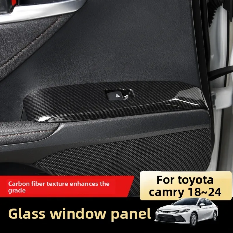 

For Toyota Camry 70 XV70 2018~2021 2021 2022 2023 Hybrid Car Door Armrest Glass Lifter Button Panel Decorative Cover Accessories