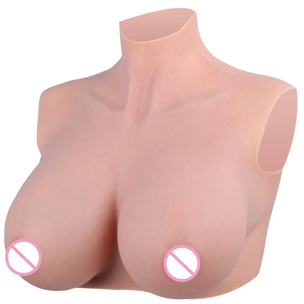 B-R Cup Upgrade Silicone Fake Boobs Artificial Huge Chest Crossdressing Boobs Chest Drag Queen Shemale Cosplay Breast Forms