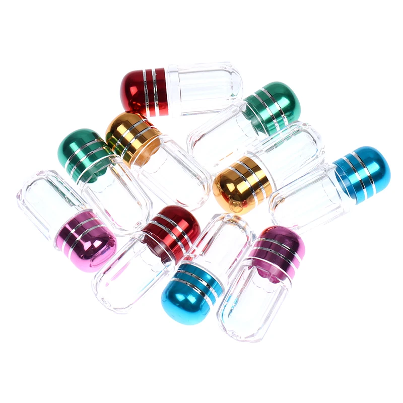 10/20/100PC Empty Capsule Shell Colorful Empty Clear Pill Case Plastic Bottle Drug Container Tablet Medicine Splitter Holder Box