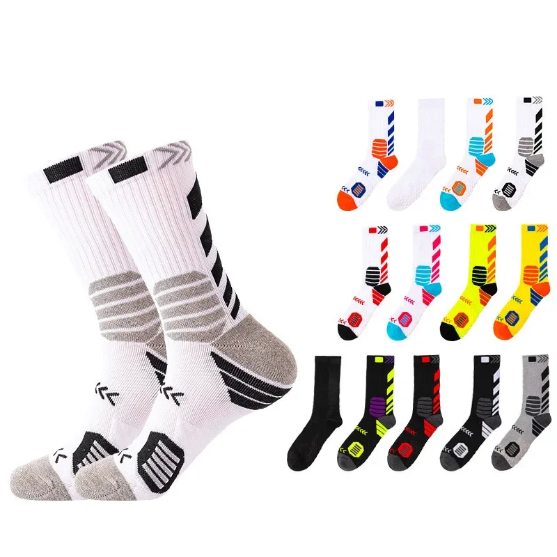 Chaussettes de sport aérées en coton unisexe, accessoire de cyclisme, course à pied, randonnée, camping, football, basket-ball