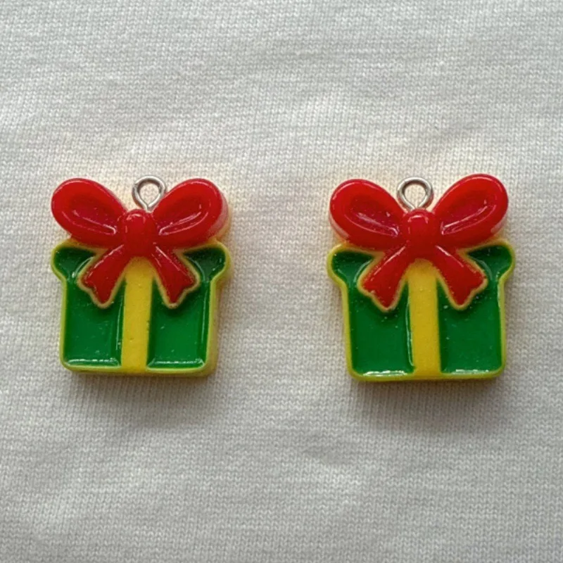 10pcs Christmas Cartoon Series Resin Pendant DIY Jewelry Accessories Jewelry Making Earrings Necklace Keychain view 4