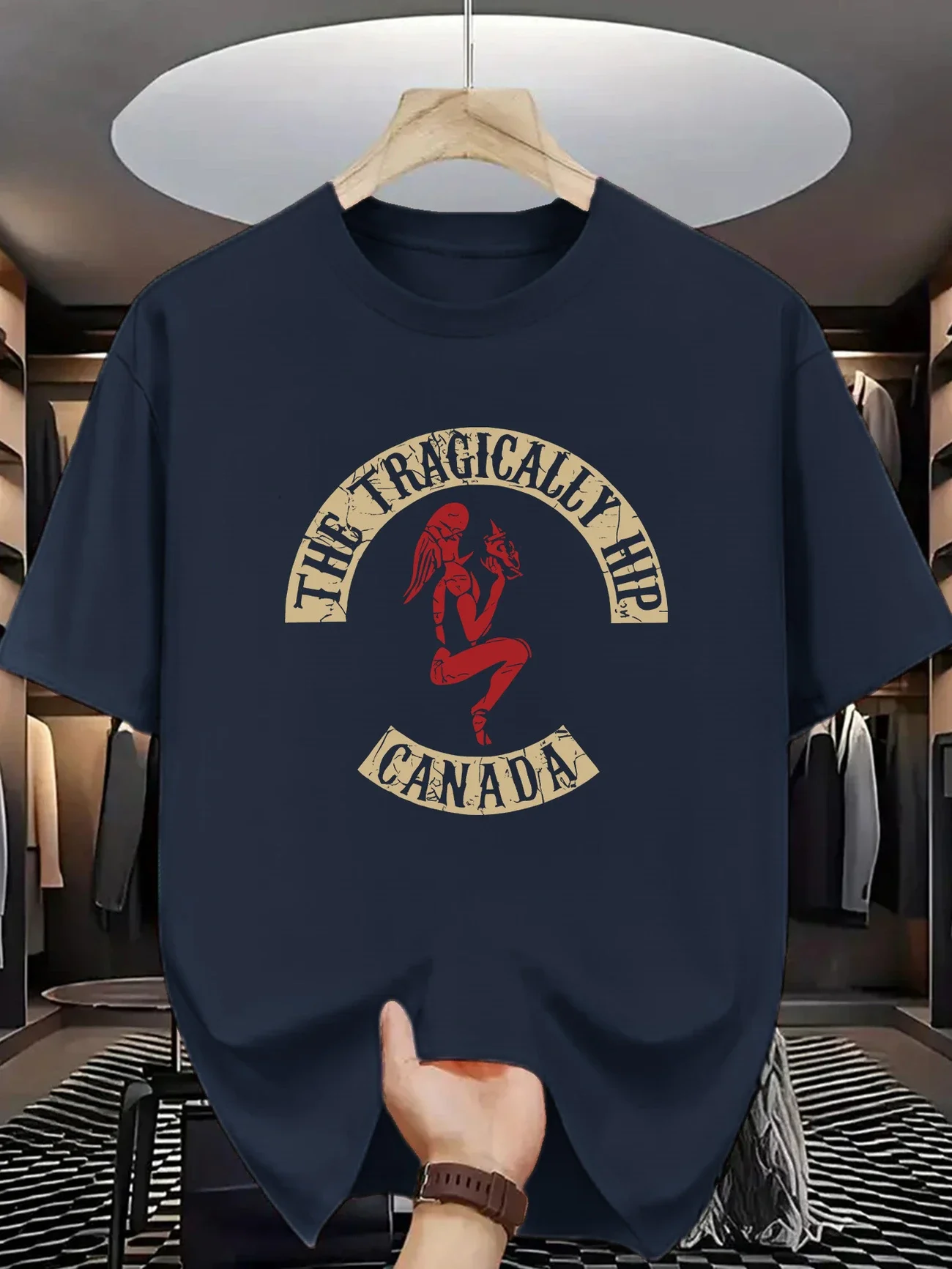 

Tragically Hip Forever Music Band T-Shirt Top Y2k Clothes for Women Vintage Summer Woman Clothing 100% Cotton T-shirts Goth