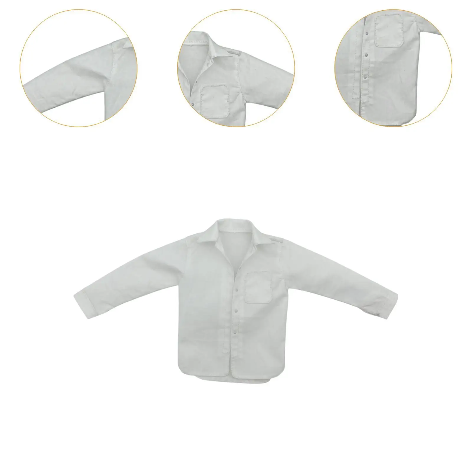 1/6 Scale Male Casual Shirt for Action Figures, Miniature Clothing for 12"