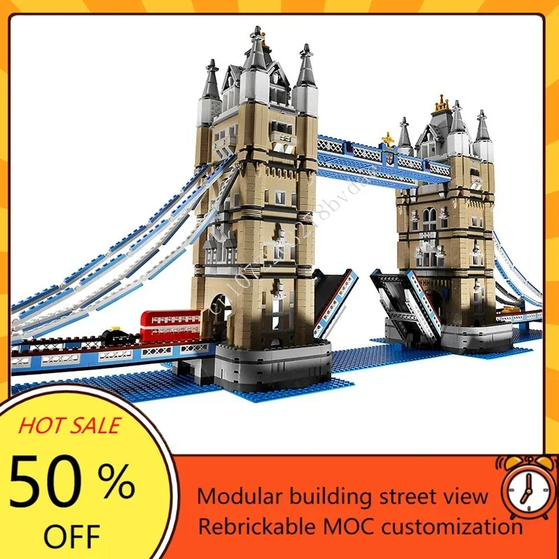 4295 pièces tour pont modulaire MOC créatif vue sur la rue modèle Puzzle Architecture personnalisée bricolage éducation assemblage modèle jouets cadeaux