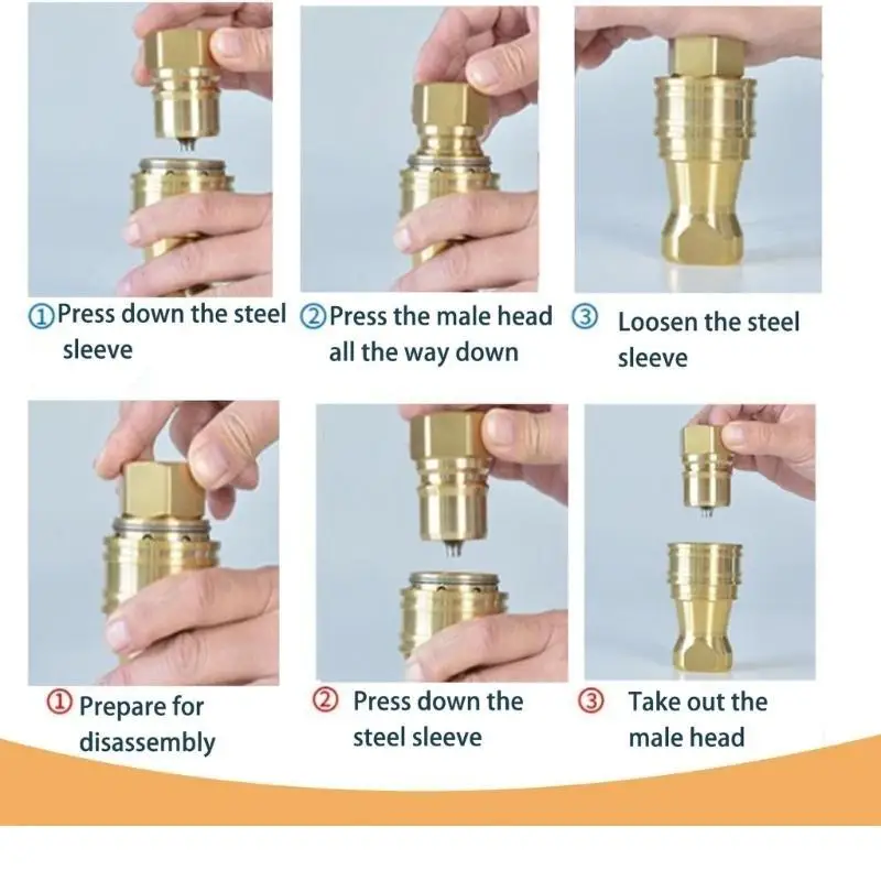 652F Pack of 4 1/4 Foot Quick Separate Bronze Regulators Tall Pressure Worldwide current Cleaning Equipment