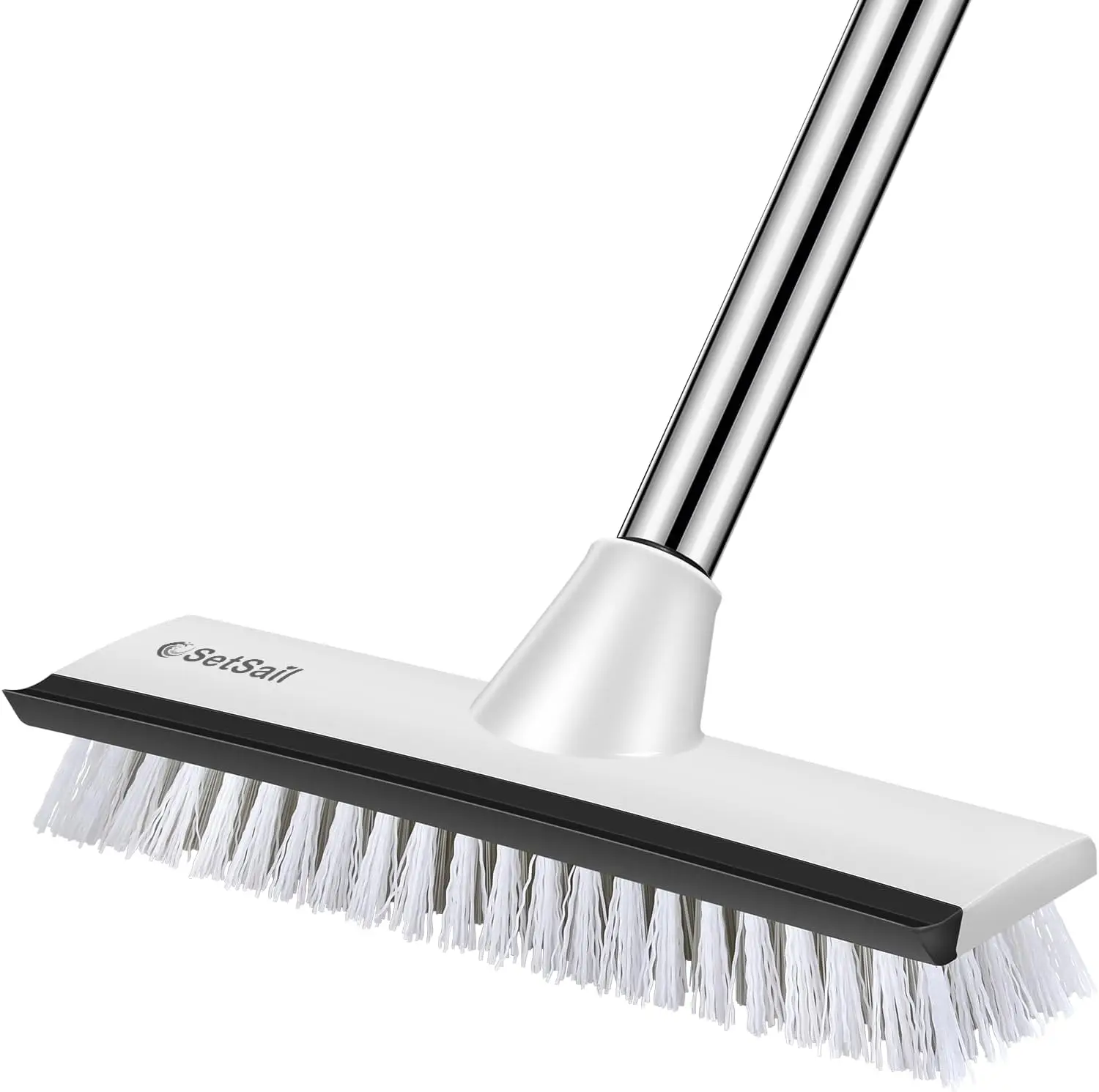 

SetSail Floor Scrub Brush with 51-Inch Long Adjustable Handle 2 in 1 Scrape Brush Stiff Bristle Floor Scrubber for Cleaning Show