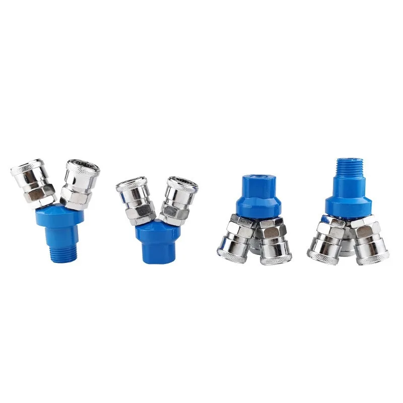 1Set 2/3 Way Quick Connector Air Compressor Manifold Multi Hose Coupler Fitting Pneumatic Tools Hardware Accessories