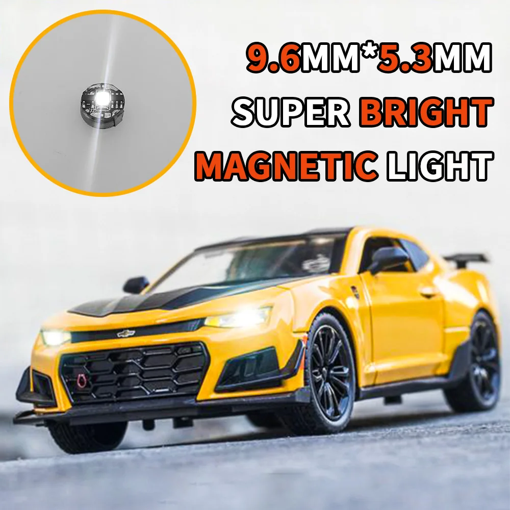 3Pcs Miniature Magnetic Control Led Lamp Model Wireless Light Toys Diy Model Making Kits for Robots /Cars With Battery