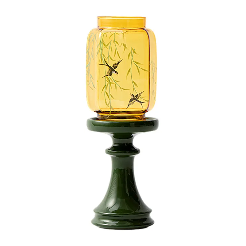 

Emerald Liuyan Candle Holder Tea Ceremony Accessories Atmosphere High Value Ornament Scented Candle Holder