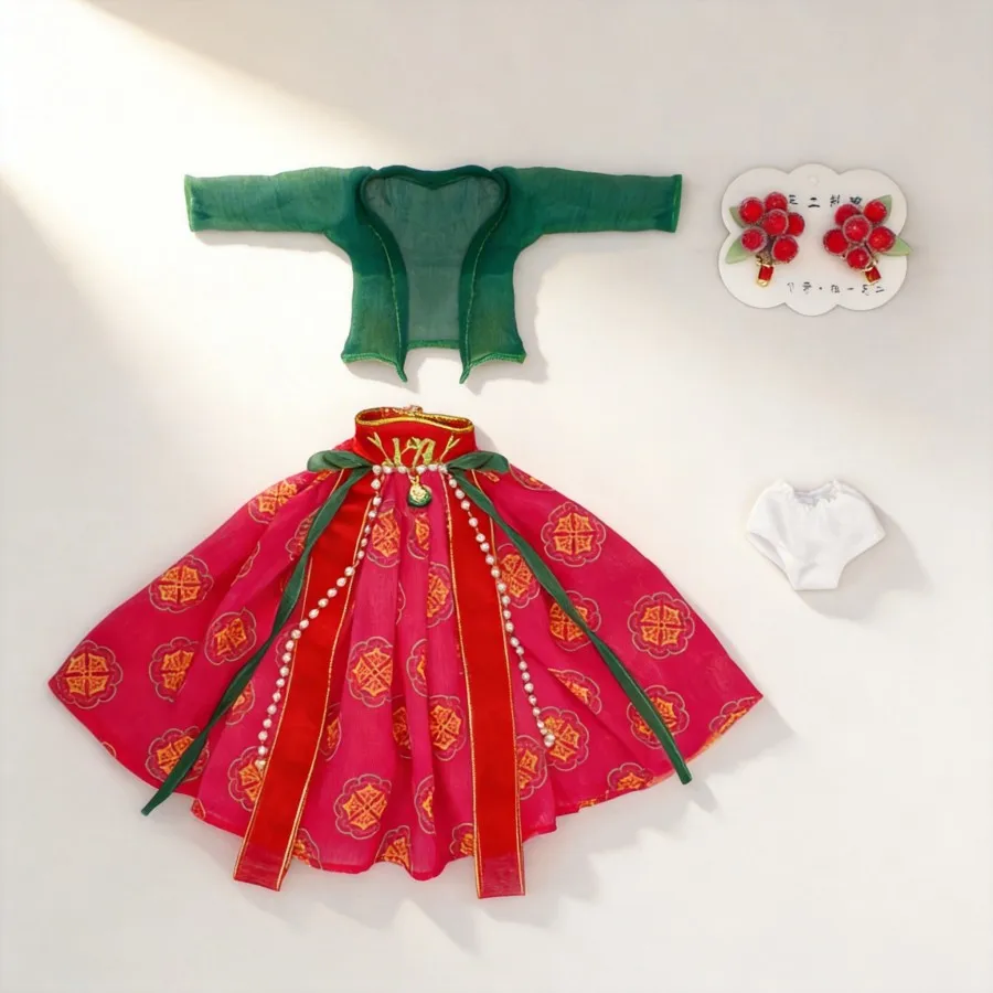 

1/6 SD BJD Doll Clothes Traditional Hanfu Outfit for Blythe 6/SD Size Dolls Coraline Doll Clothing