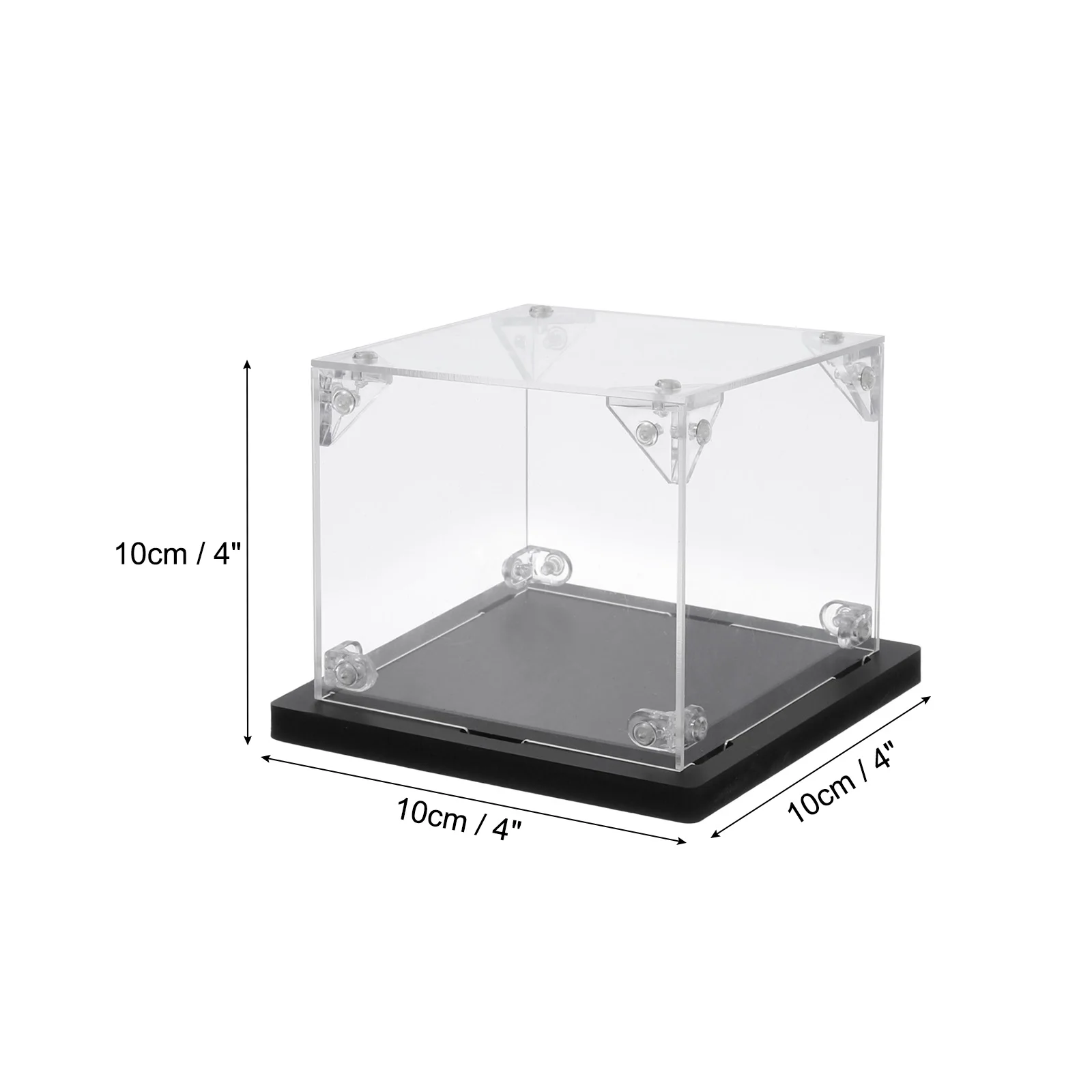 Vitrine transparente en acrylique 40 x 20 x 20 cm – Protection anti-poussière pour objets de collection, figurines, miniatures et souvenirs