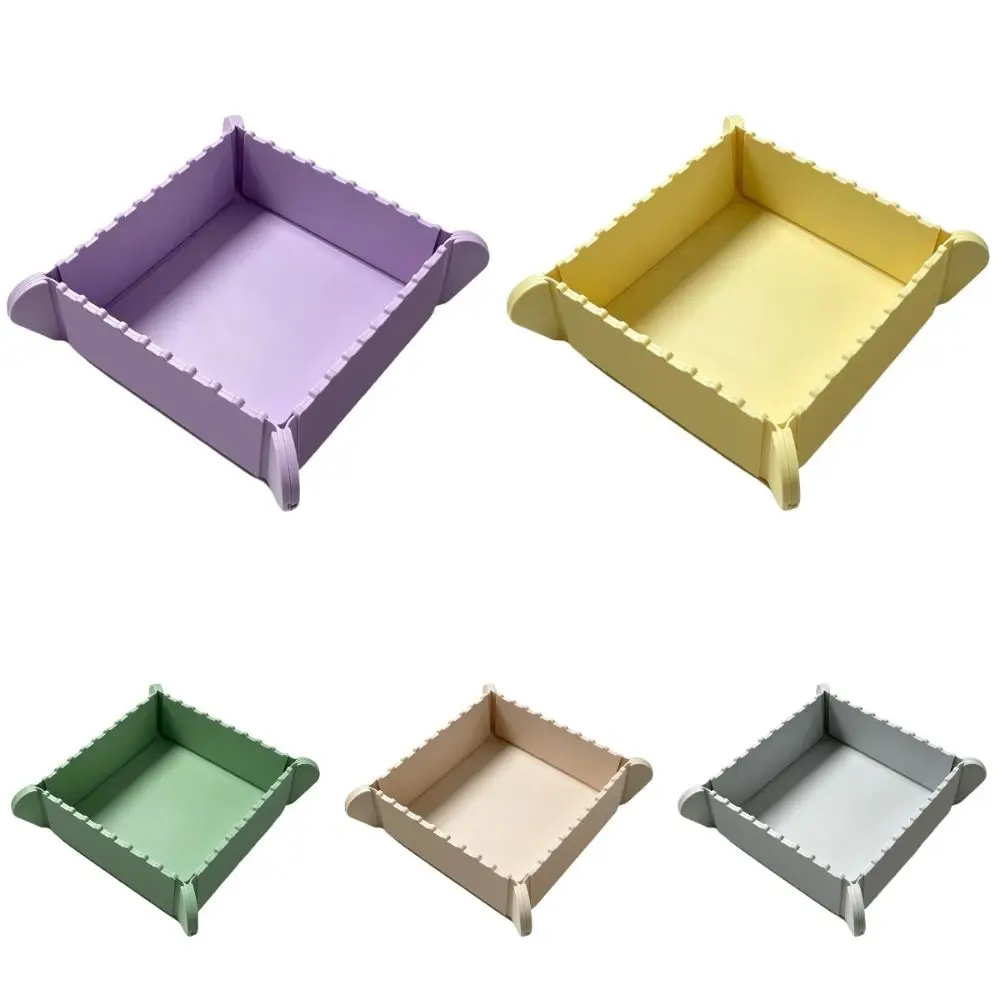 Silicone Heat Insulation Pad Stackable Anti-scald Foldable Camping Plates Multifunctional Non-slip Collapsible Snack Tray