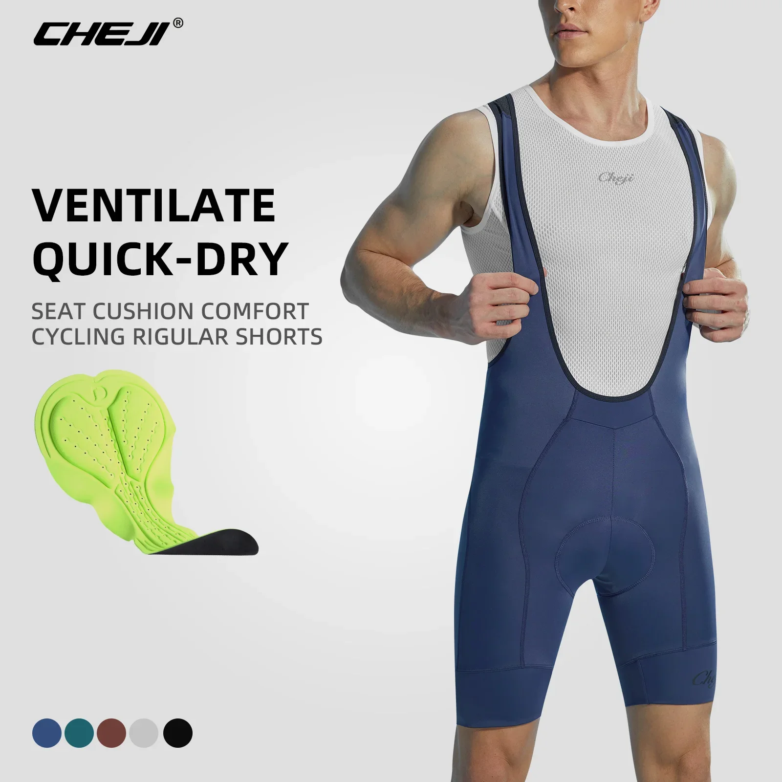 CHEJI Cycling Bib Shorts Men Summer Clothing Bicycles Running Sports Quick Dry New Cycling Equipment High Quality