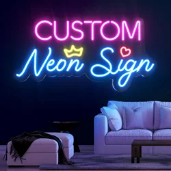 Free Design Custom Neon Led Sign Personalised Private Light DIY Wedding Gamer Party Birthday Store Business Name Lamp Anime