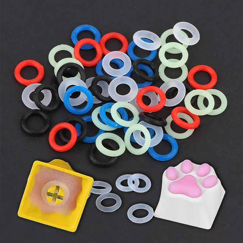 108 قطعة Keycap O حلقة الختم لوحة المفاتيح عازلة مرونة O-حلقة التبديل مخمدات الصوت لاستبدال المثبط الحد من الضوضاء الختم