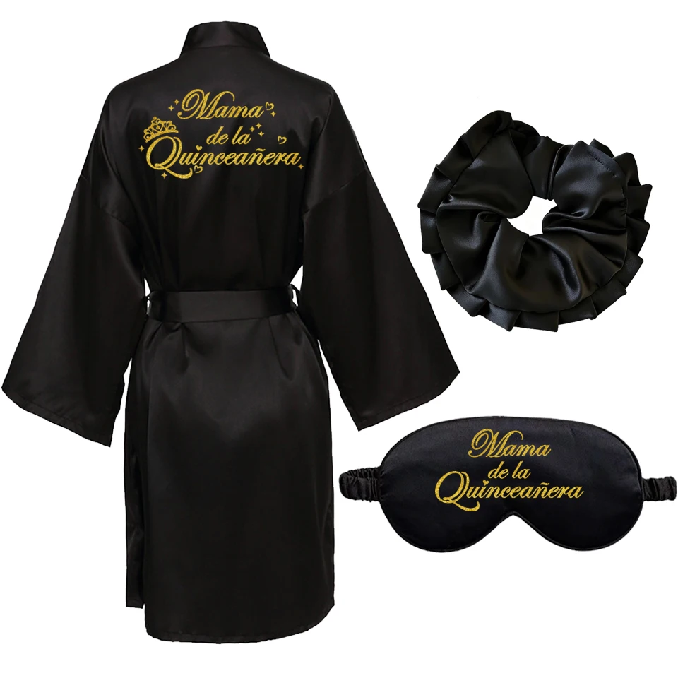 لافندر Mis Quince Años رداء Dama de la Quinceañera رداء 15 سنة هدية حفلة Mis XV Robes Scrunchies قناع مجموعة