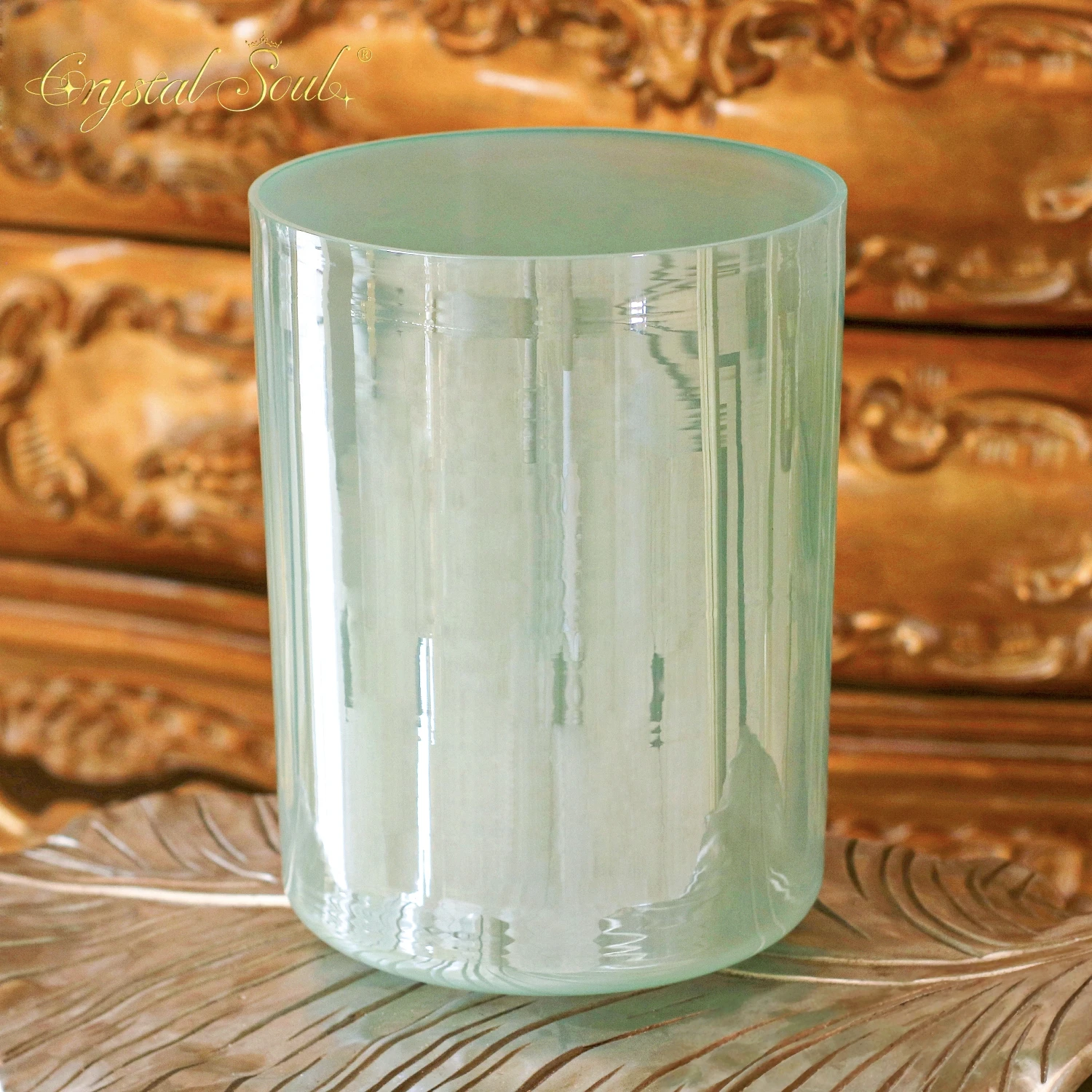 

Crystal Soul Pearl Green High Alchemy Crystal Sound Bowls Crystal Quartz Singing Bowls