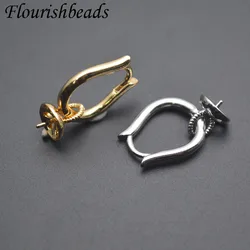 Gold Color Nickel Free Jewelry Findings Accessories Pin Earring Hooks Fit Half Hole Beads DIY Earrings