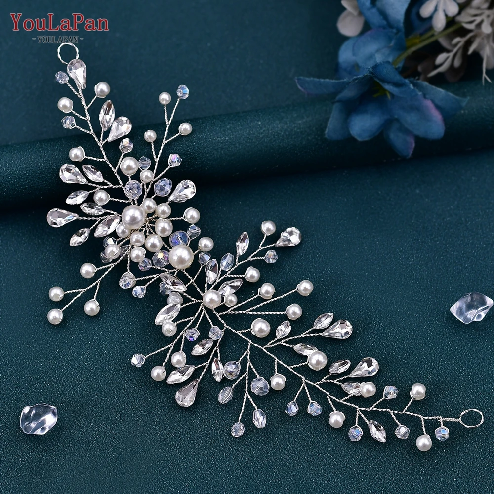 YouLaPan Sliver Color Waist Chain Bridal Pearl Rhinestone Belt Woman Evening Gown Sash Ribbon Wedding Dress Accessories SH84