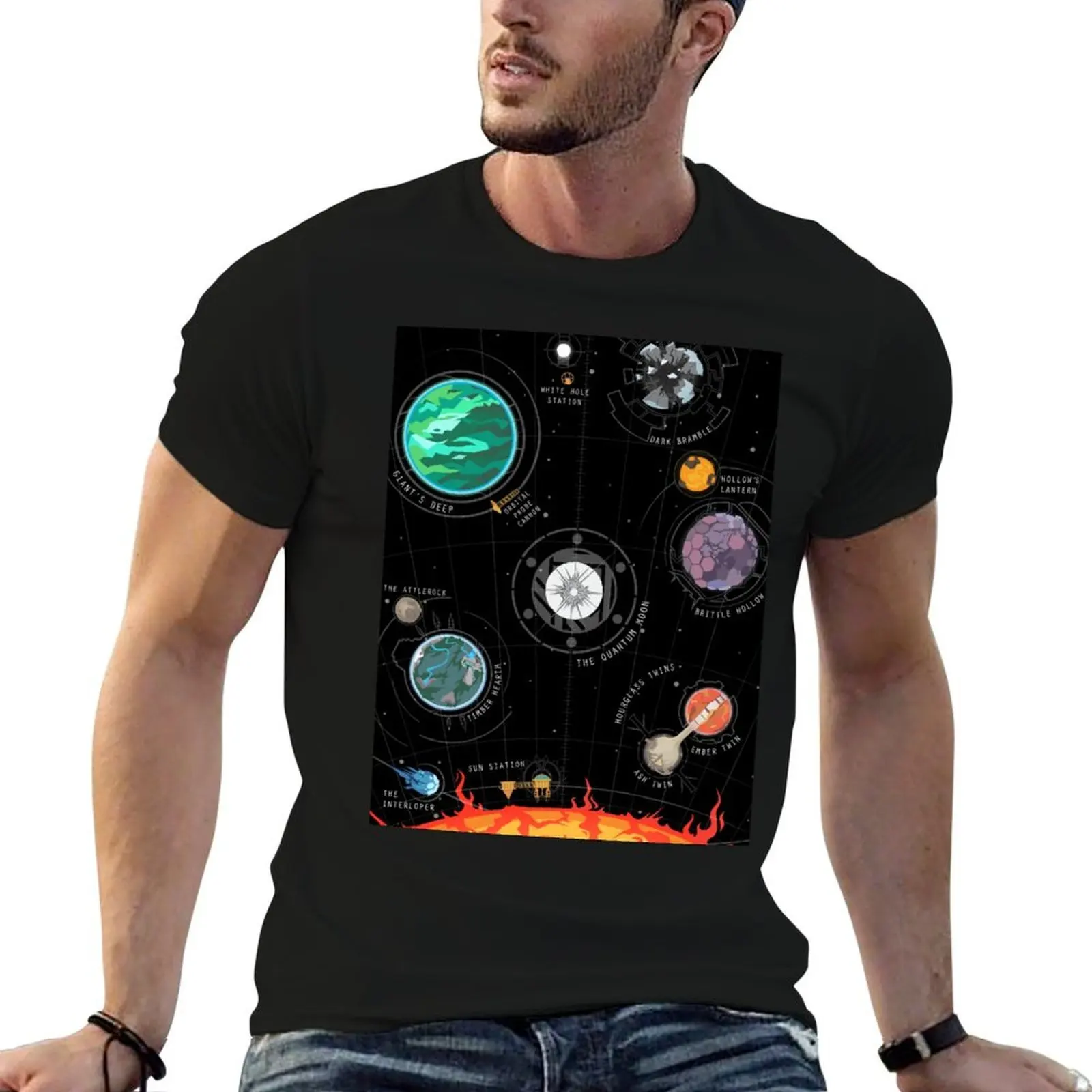 

Outer Wilds System T-Shirt t shirts for man pack cotton t shirt for man 100 percent cotton t shirts for man pack white T-Shirt