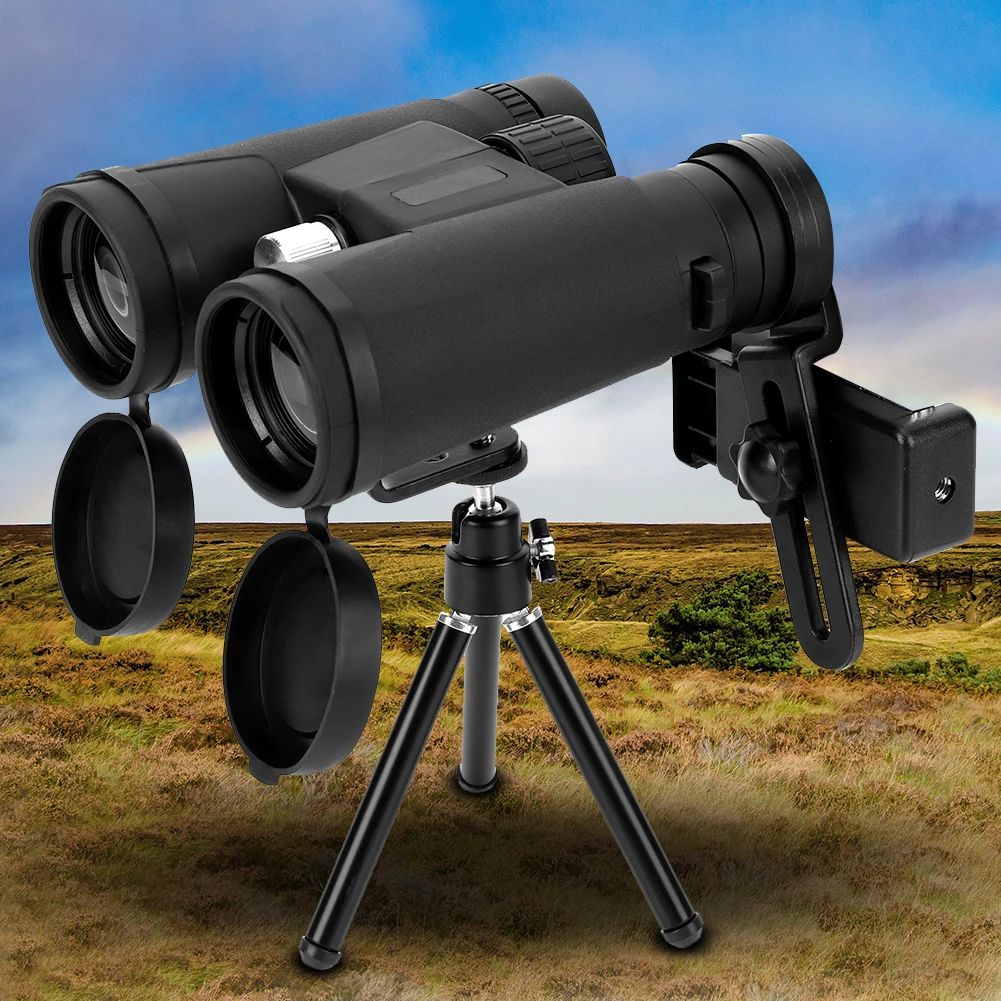 12x Powerful Binoculars Telescope High Powered Waterproof Binoculars with Tripod Phone Adapter Clip for Bird Watching Hunting