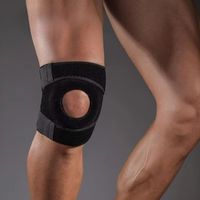1 Pair 4 Spring-loaded Sports Kneepad Elastic Adjustable Leg Brace Protector Breathable Pressurized Fitness Knee Pads Fitness